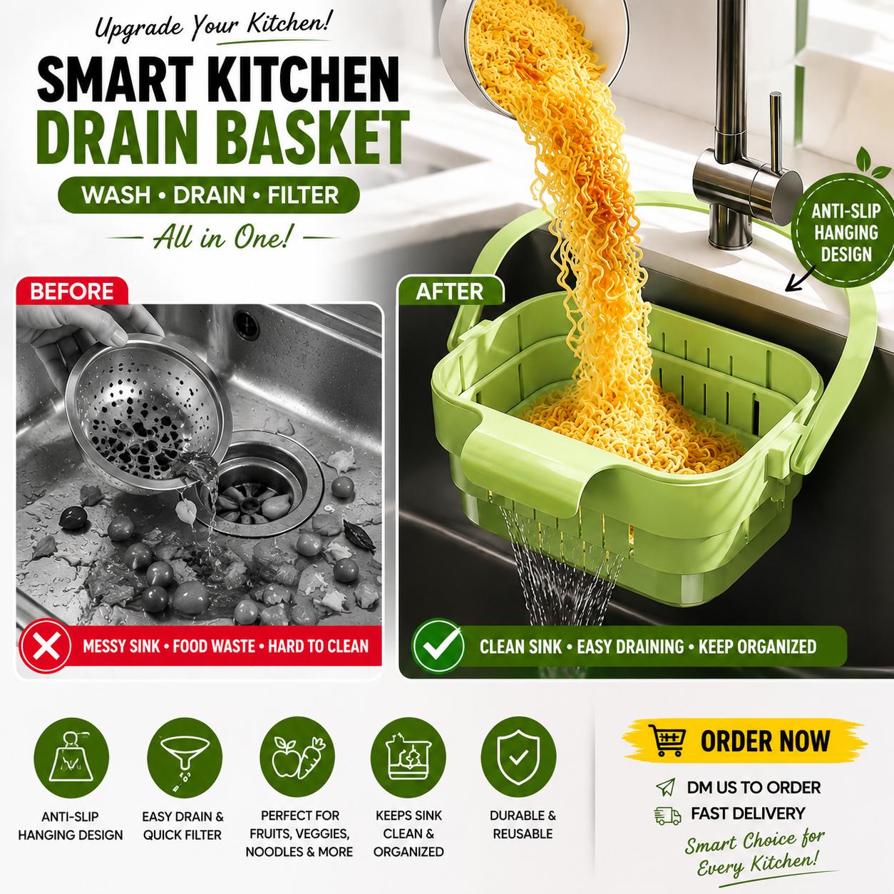 Kitchen Sink Drain Basket