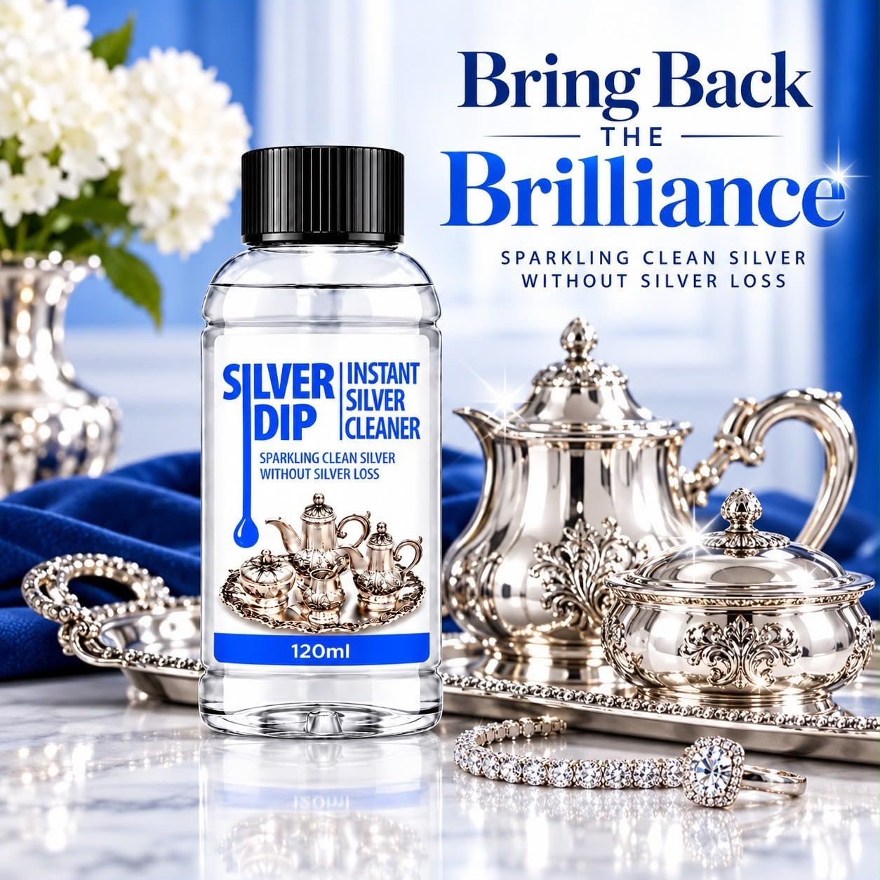 Silver Dip – Instant Silver Cleaner 120ml | Sparkling Clean Silver Without Silver Loss ✨