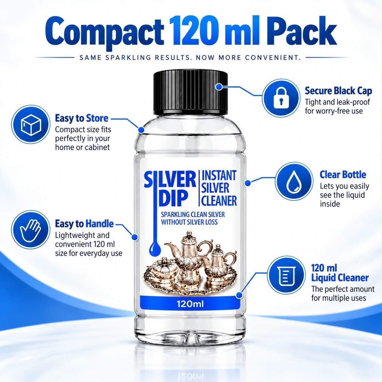 Silver Dip – Instant Silver Cleaner 120ml | Sparkling Clean Silver Without Silver Loss ✨
