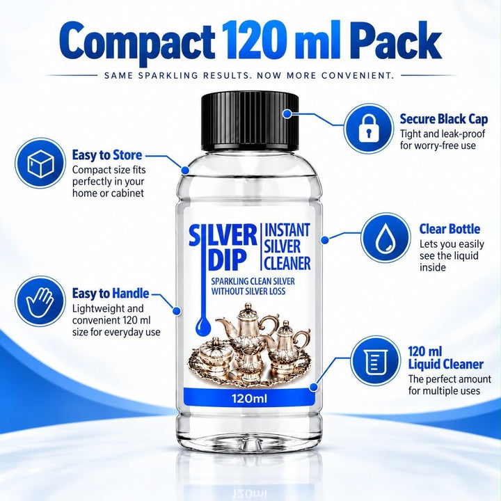 Silver Dip – Instant Silver Cleaner 120ml | Sparkling Clean Silver Without Silver Loss ✨