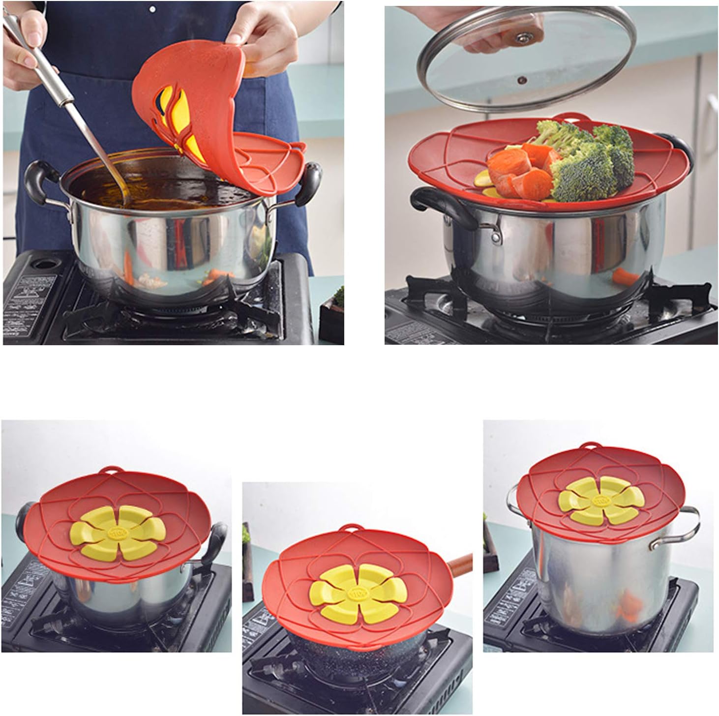 Anti-Spill Silicone Lid Cover | Boil Over Guard