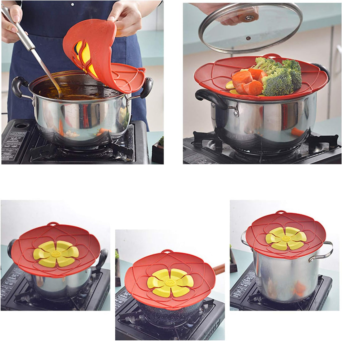 Anti-Spill Silicone Lid Cover | Boil Over Guard