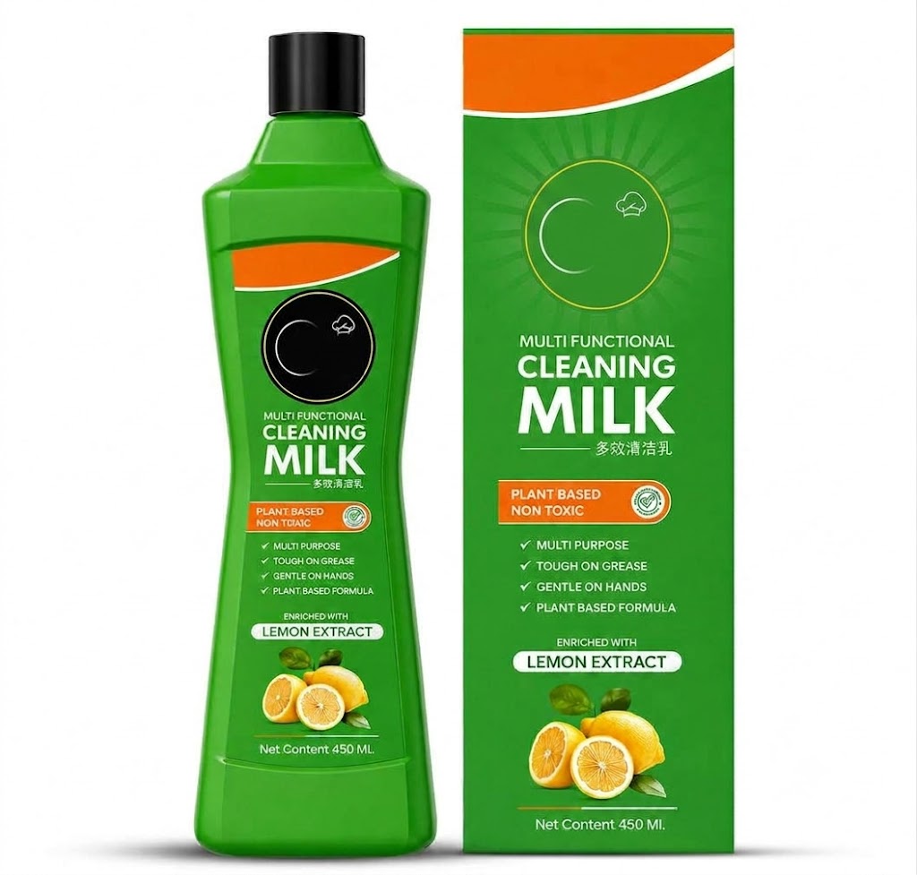 ✨ Multi-Functional Cleaning Milk 450ml – Stubborn Stain Remover with Mild Formula | Fresh & Clean Finish for Kitchen, Bathroom & Home 🏠