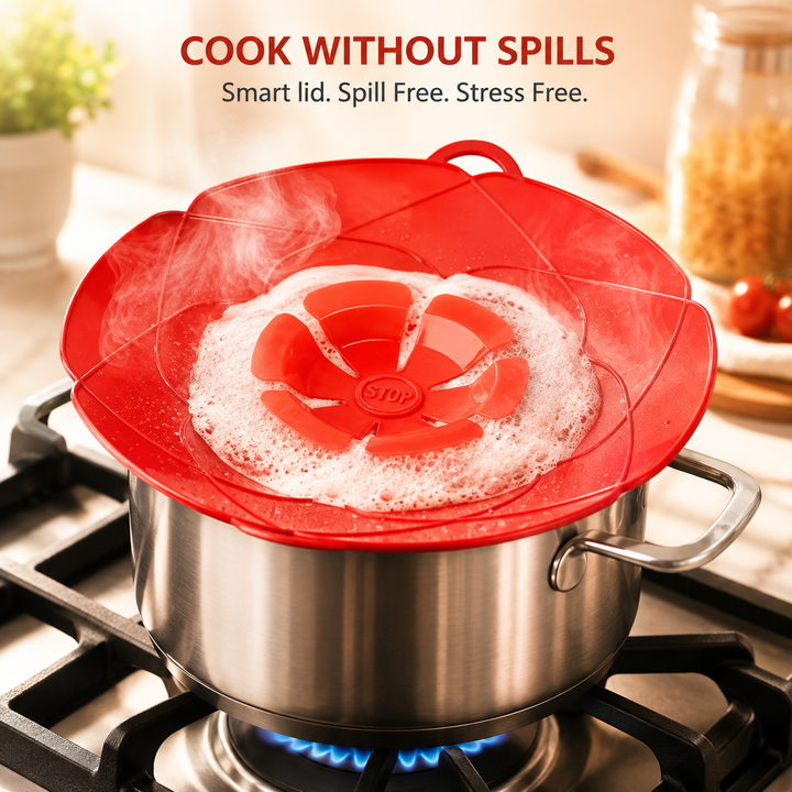 Anti-Spill Silicone Lid Cover | Boil Over Guard