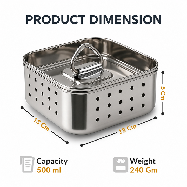 Stainless Steel Paneer Maker Mould Press 550ml