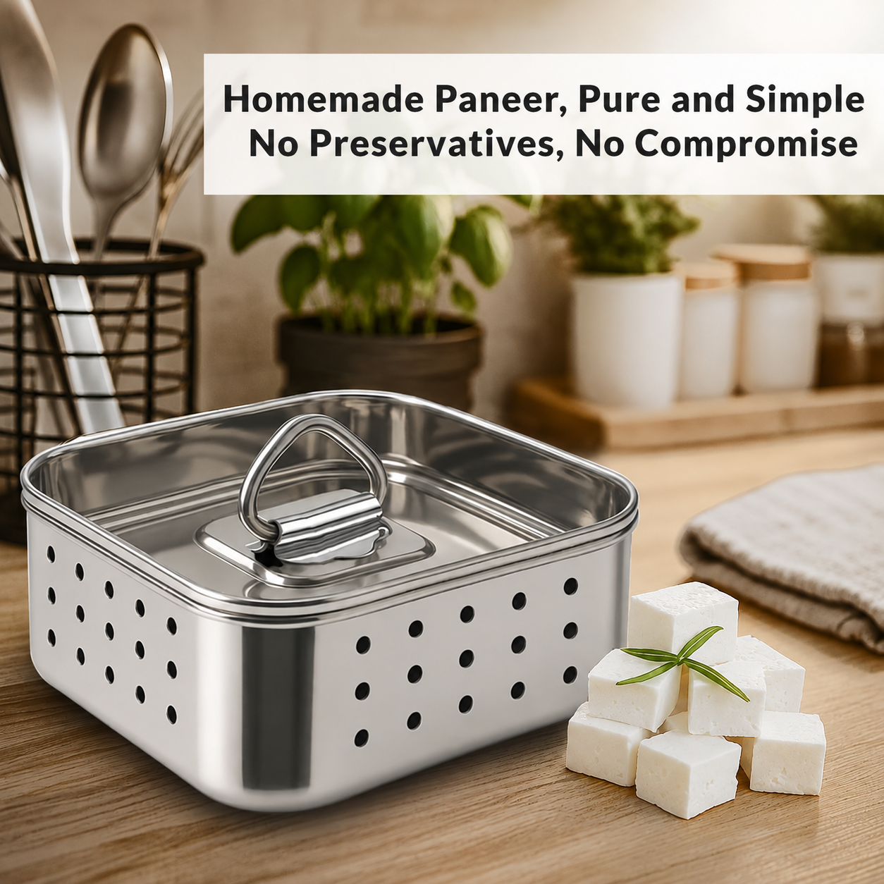 Stainless Steel Paneer Maker Mould Press 550ml