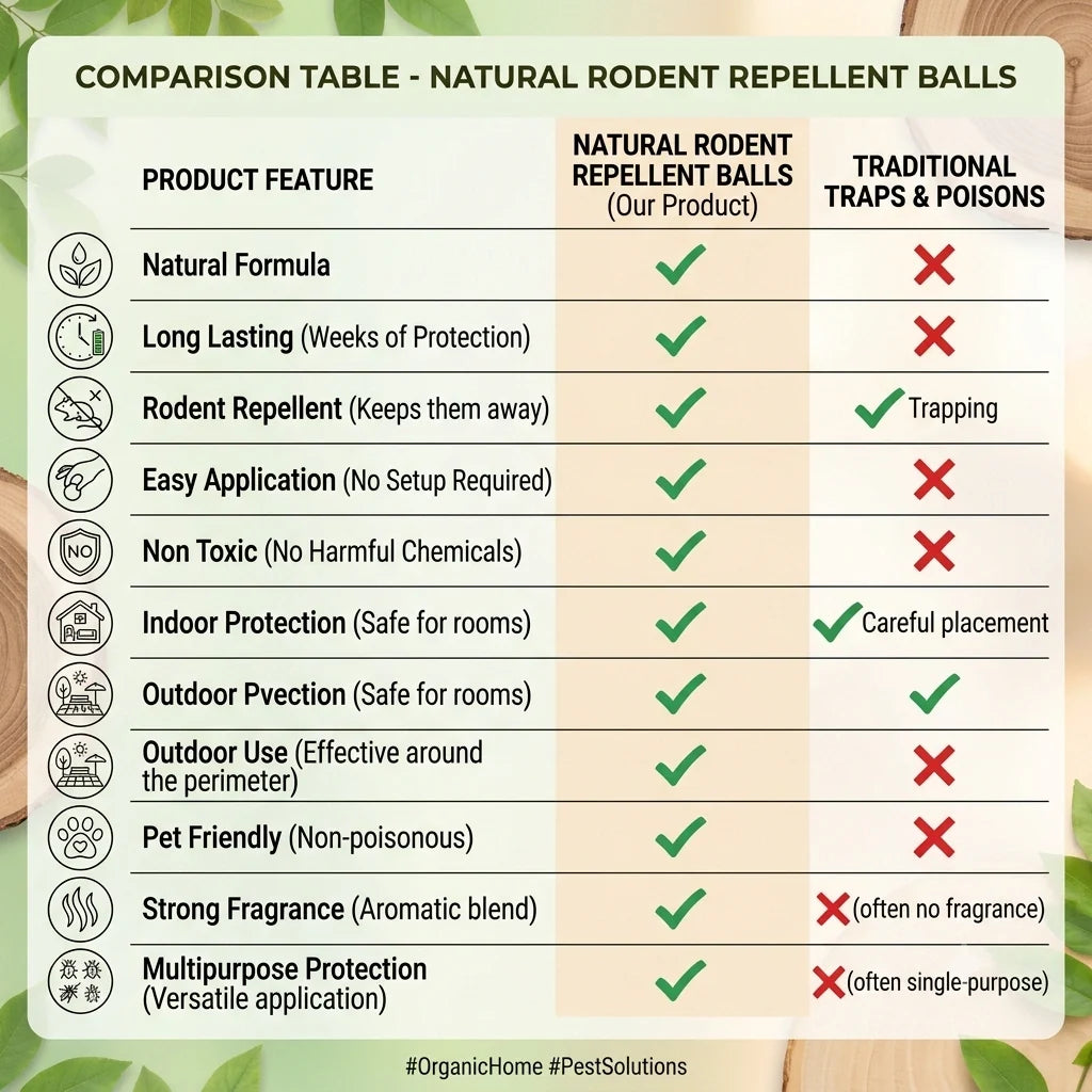 Rodent Repellent Tablets - Rat & Mouse Deterrent for Home, Garage & Outdoor