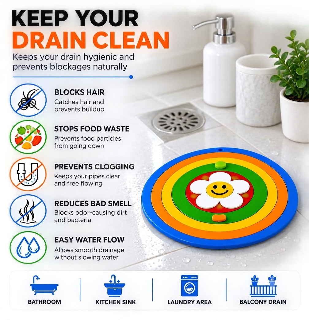 2-in-1 Silicone Drain Cover