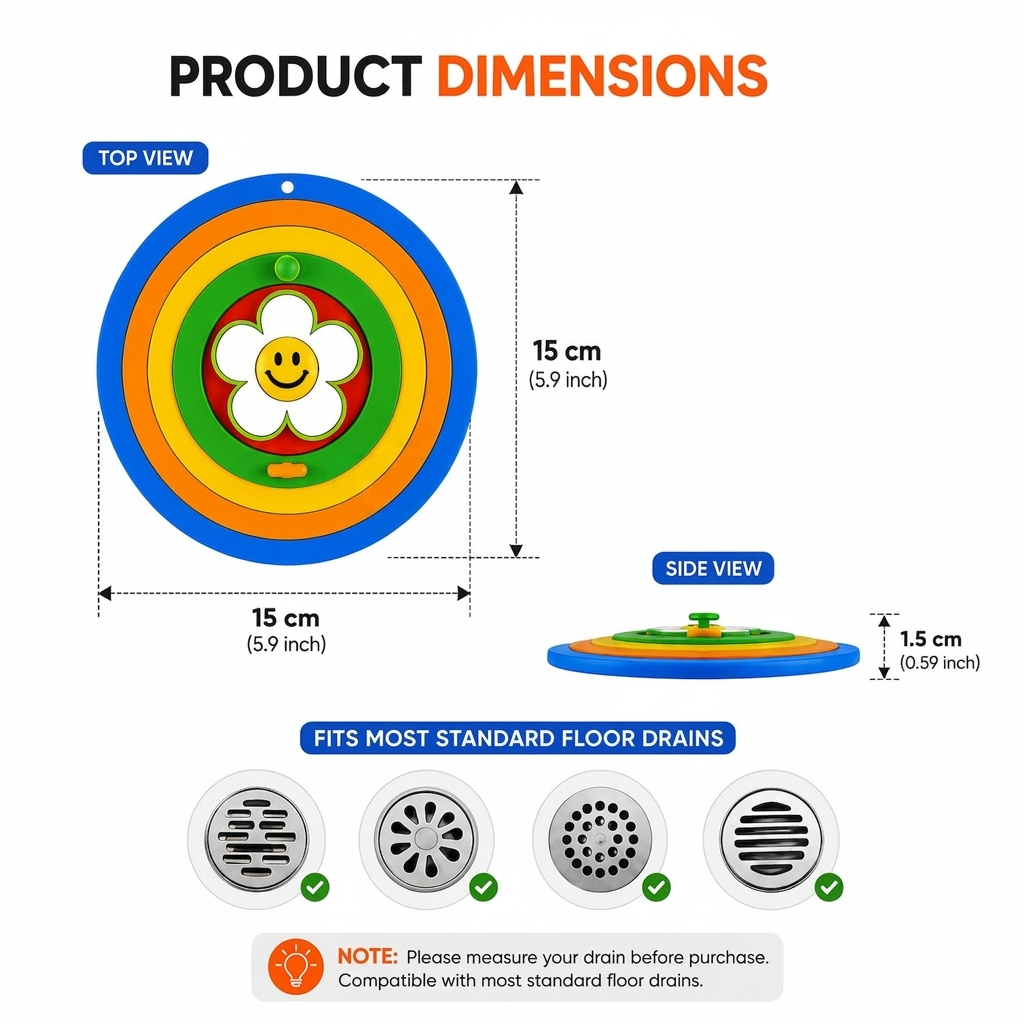 2-in-1 Silicone Drain Cover