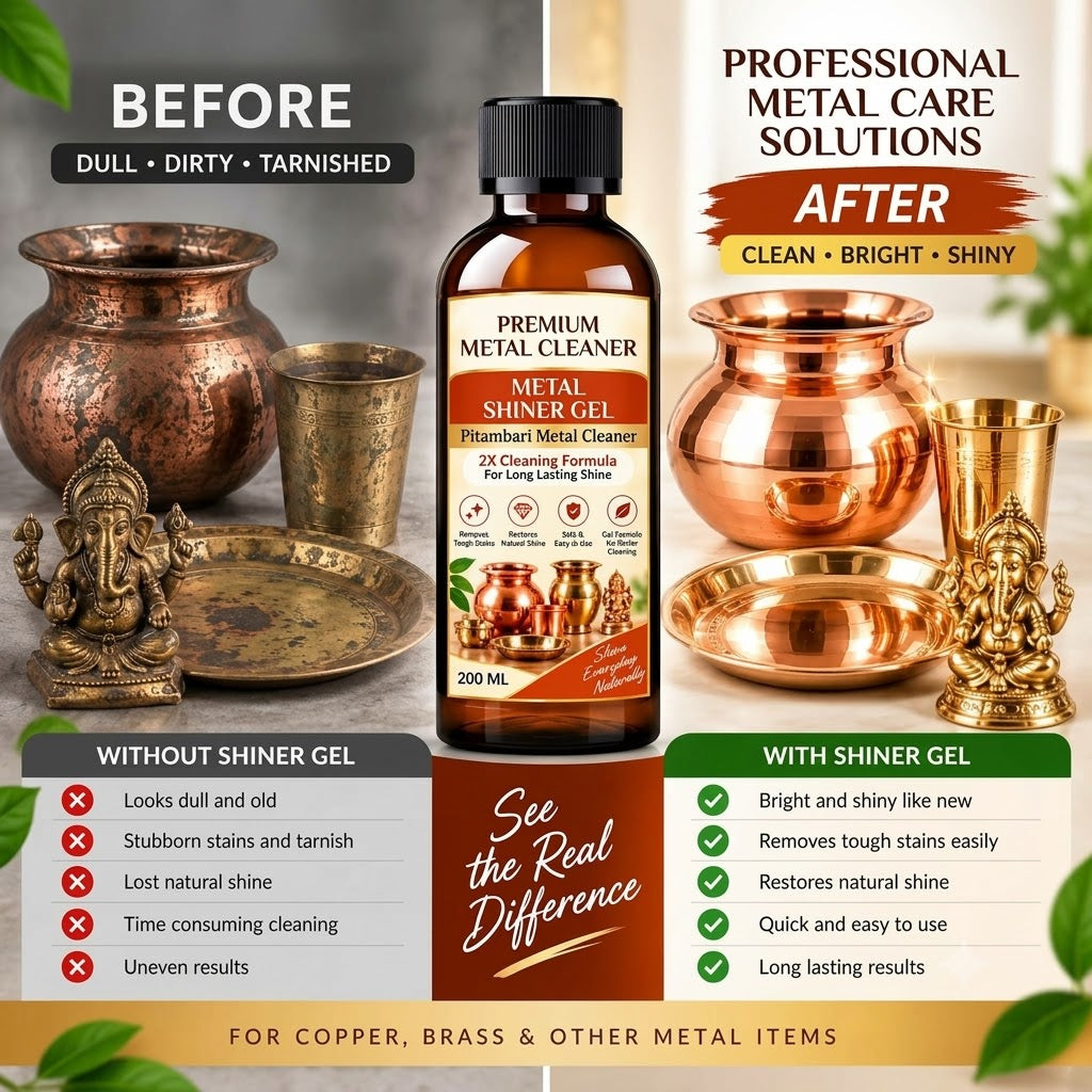 Copper Bronze & Brass Cleaner | 200 ML | Home Care Metal Cleaner and Shiner